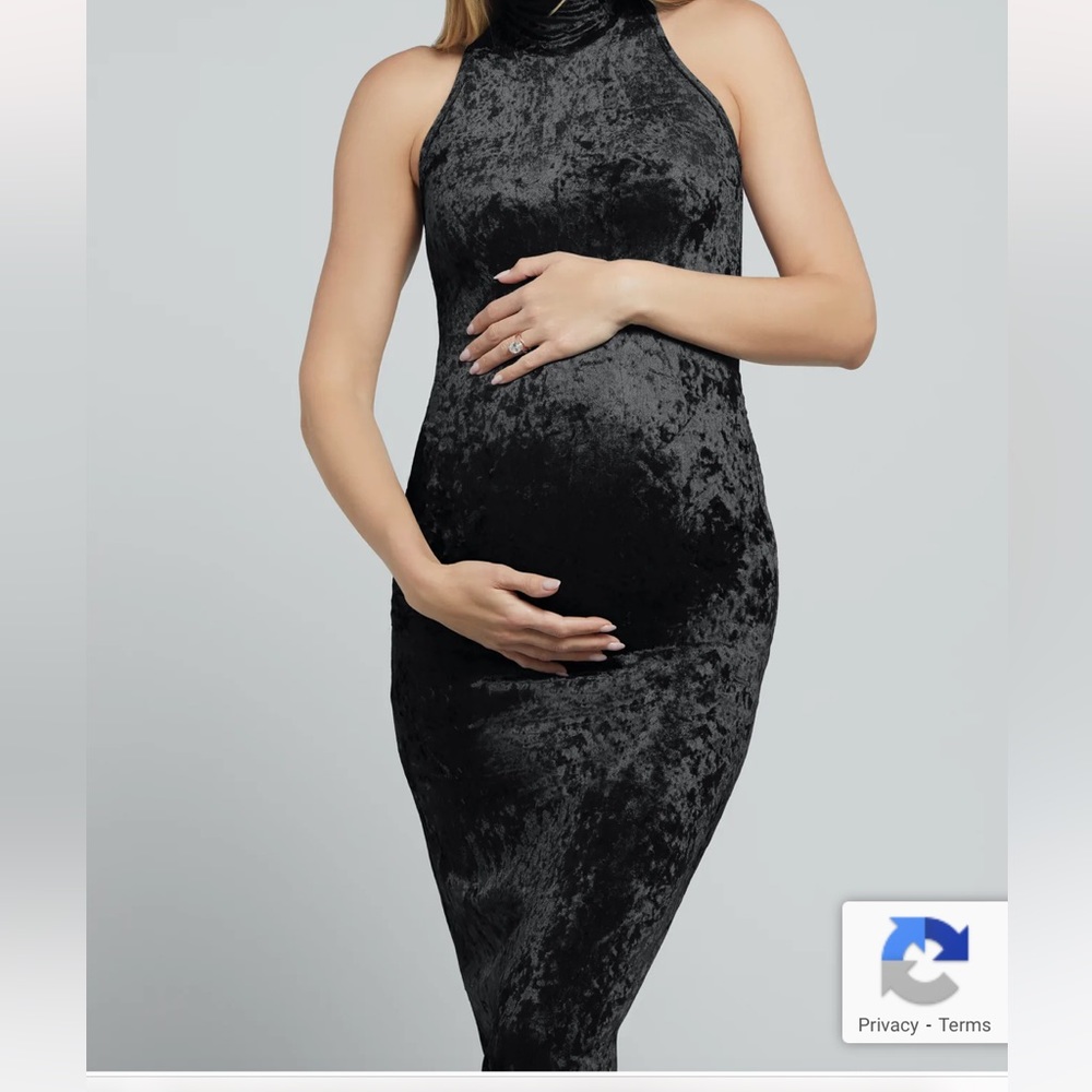 Bumpsuit Velvet Serena Maternity Dress In Black Size XS